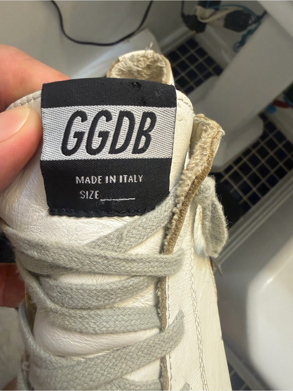 Golden Goose Francy White and Gray High-Top Sneakers Size 43 - Picture 6 of 8